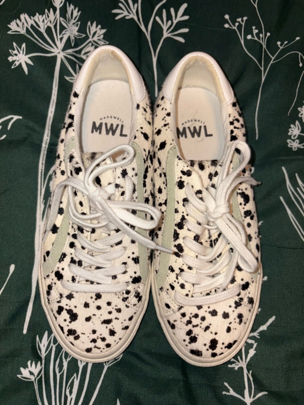 Madewell Black & White print Cowhide Sneakers